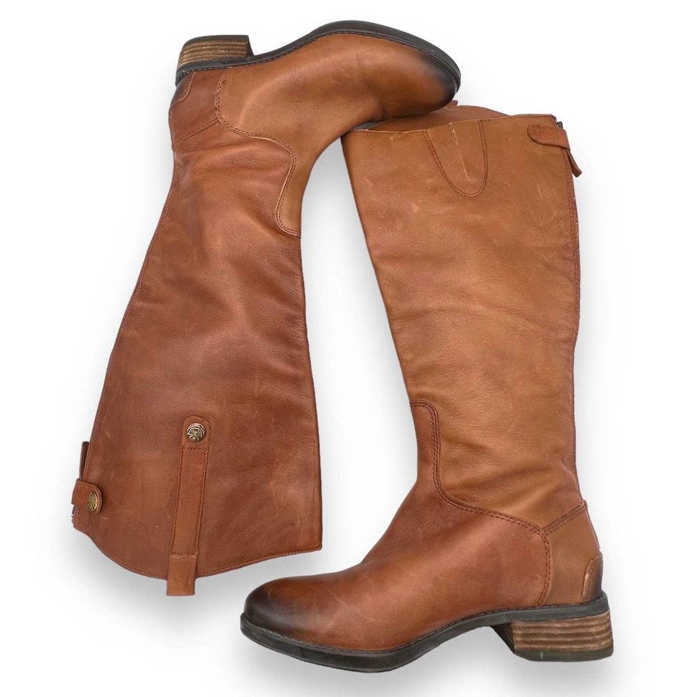 Sam Edelman Womens Penny 2 Riding Boots size 6M Whiskey Brown Leather Knee High - Picture 6 of 14